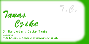 tamas czike business card
